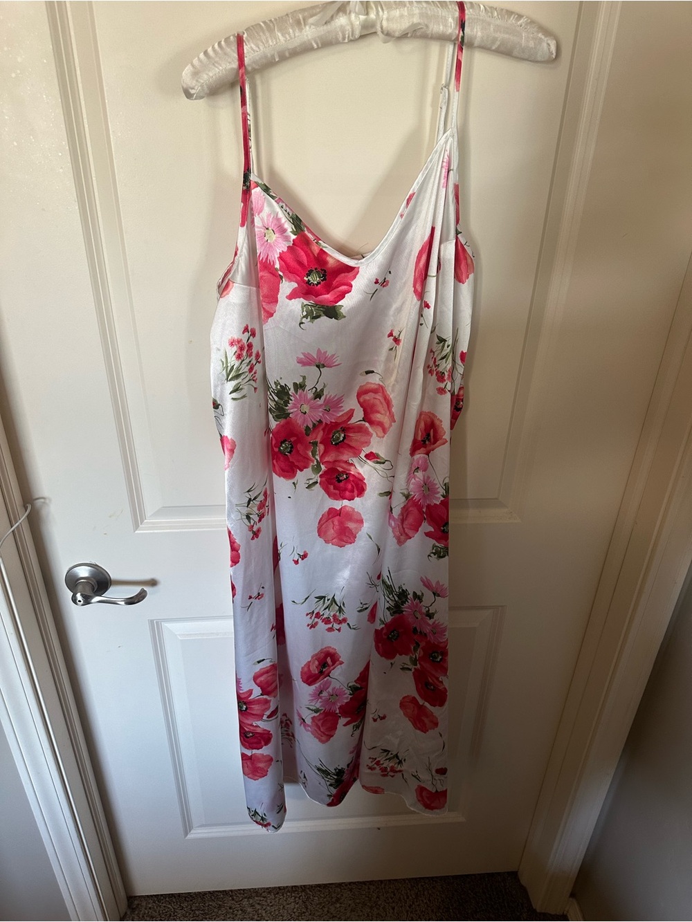 Lane Bryant Pink Floral Satin Slip